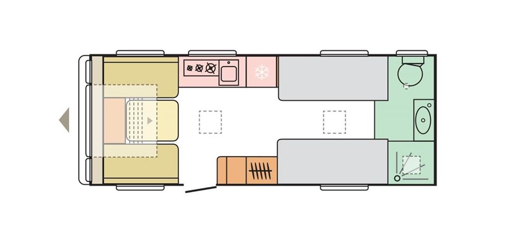 Floorplan of the Adria Adora Seine 612 DL 2019